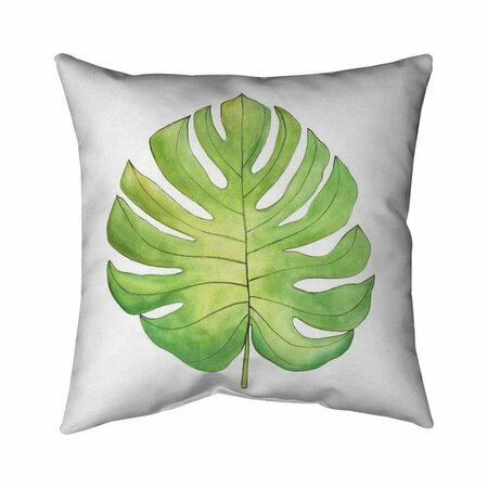 BEGIN HOME DECOR 20 x 20 in. Tropical Leaf-Double Sided Print Indoor Pillow 5541-2020-FL217